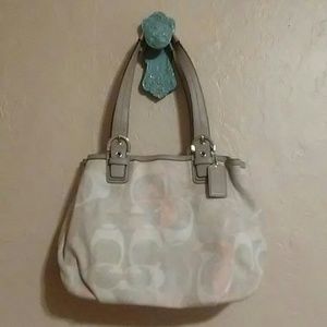 coach soho sig optic linen tote